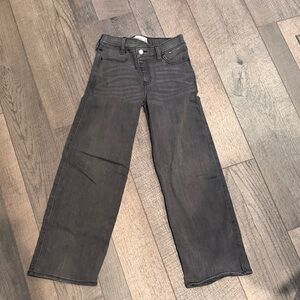 Abercrombie Kids Charcoal Wide-Leg Jeans